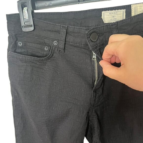 AllSaints Mast Skinny Jeans Croc Black Women’s Size 26 Low Rise Stretch Denim - Picture 8 of 13